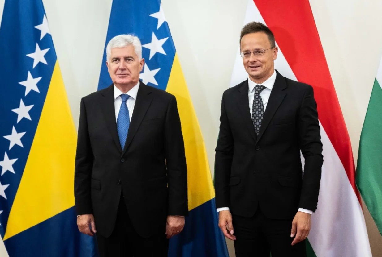 Dopredsjedavajući Doma naroda PS BiH Dragan Čović i ministar vanjskih poslova Mađarske Peter Szijjarto, sastanak u Budimpešti, Budimpešta, Mađarska/X.com