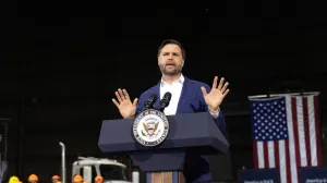 U.S. Vice President JD Vance visits Metallus in Canton, Ohio, U.S., July 28, 2025. Maddie McGarvey/Pool via REUTERS/Maddie Mcgarvey