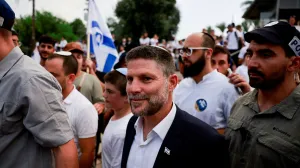 FILE PHOTO: Israeli Finance Minister Bezalel Smotrich walks to visit the Damascus Gate to Jerusalem's Old City, as Israelis mark Jerusalem Day, in Jerusalem May 26, 2025. REUTERS/Ammar Awad/File Photo/Ammar Awad