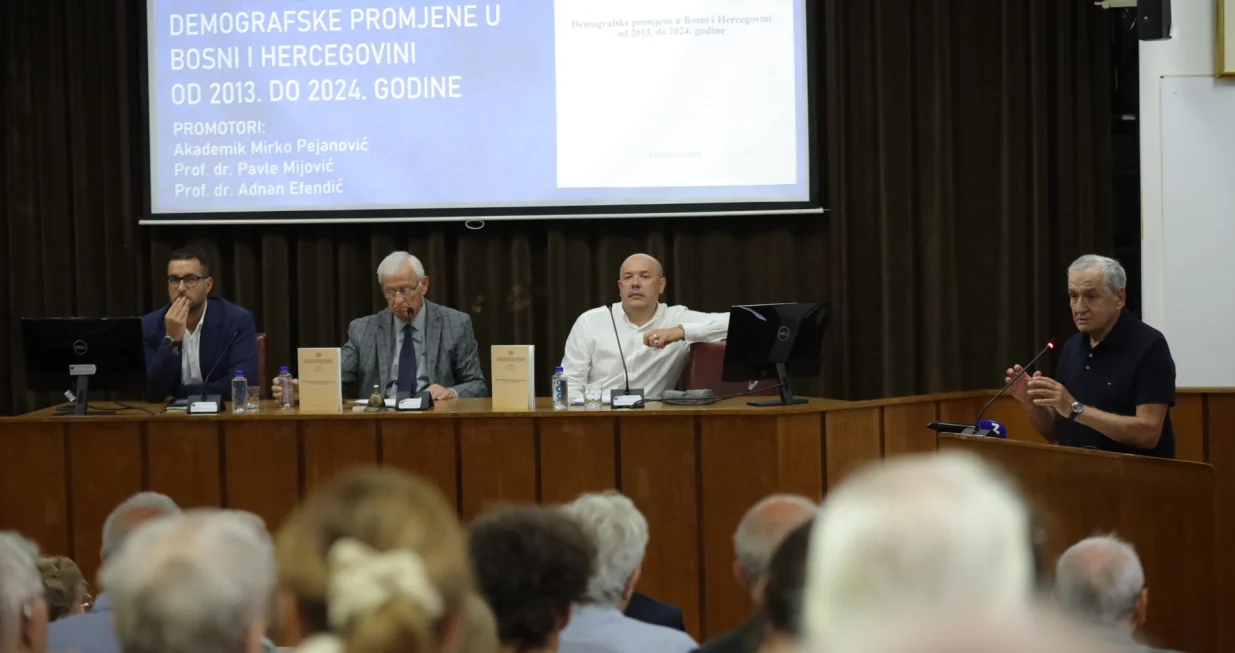 Promocija zbornika radova pod nazivom "Demografske promjene u Bosni i Hercegovini"Akademija nauka i umjetnosti Bosne i Hercegovine/Senad Gubelić