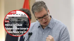 Aleksandar Vučić, hapšenja u Novom Pazaru, režimski mediji, Informer, "Srbi u strahu od islamista", Novi Pazar, studentski protesti/Anadolija/Canva