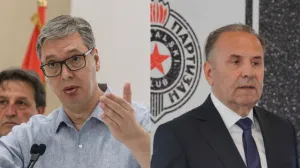 Aleksandar Vučić i Rasim Ljajić (FOTO: Anadolija/FK Partizan)