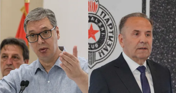 Aleksandar Vučić i Rasim Ljajić (FOTO: Anadolija/FK Partizan)