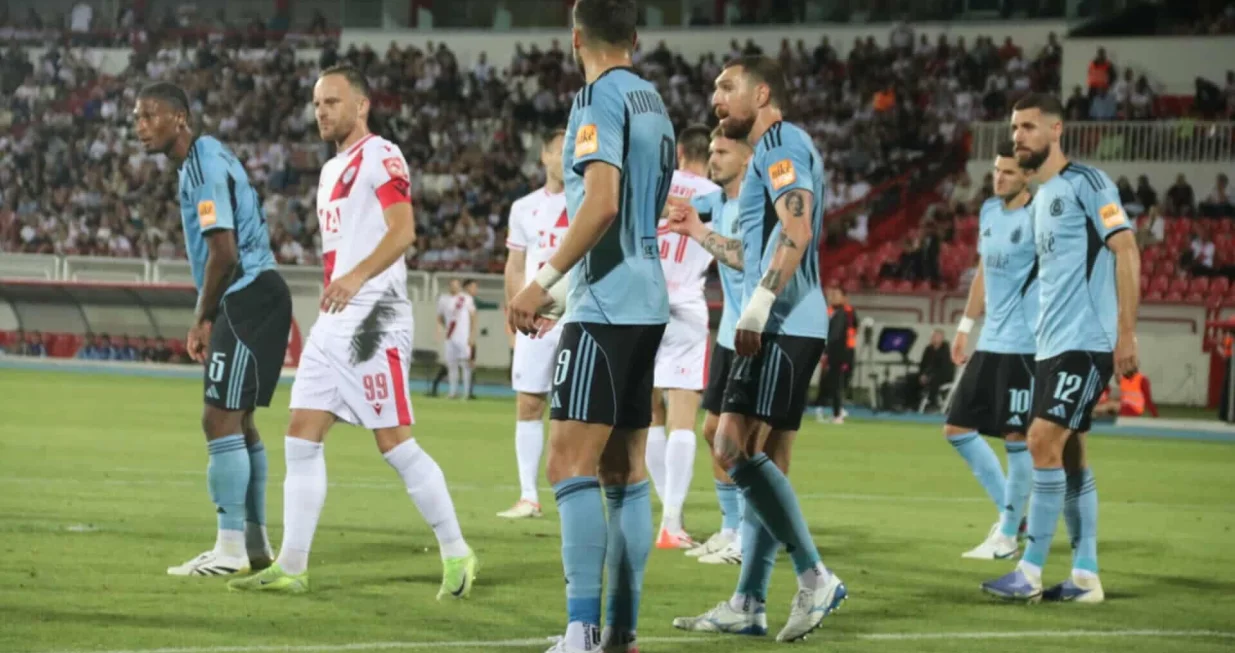 Detalj sa utakmice u Mostaru (HŠK Zrinjski v Slovan Bratislava 29.07.2025)