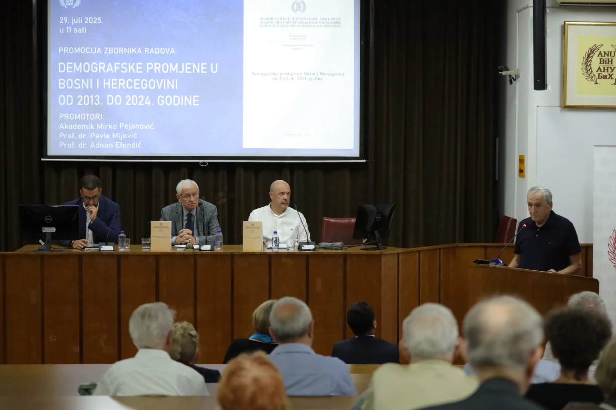 Promocija zbornika radova pod nazivom "Demografske promjene u Bosni i Hercegovini"Akademija nauka i umjetnosti Bosne i Hercegovine/Senad Gubelić