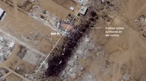 satelitski snimak, gaza, palestina, glad, humanitarna pomoć/Screenshot