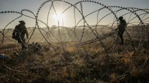 FILE PHOTO: Sappers of the 24th mechanized brigade named after King Danylo install non-explosive obstacles along the front line, amid Russia's attack on Ukraine, in the outskirts of the town of Chasiv Yar in Donetsk region, Ukraine October 30, 2024. Oleg Petrasiuk/Press Service of the 24th King Danylo Separate Mechanized Brigade of the Ukrainian Armed Forces/Handout via REUTERS ATTENTION EDITORS - THIS IMAGE HAS BEEN SUPPLIED BY A THIRD PARTY./File Photo/Ukrainian Armed Forces