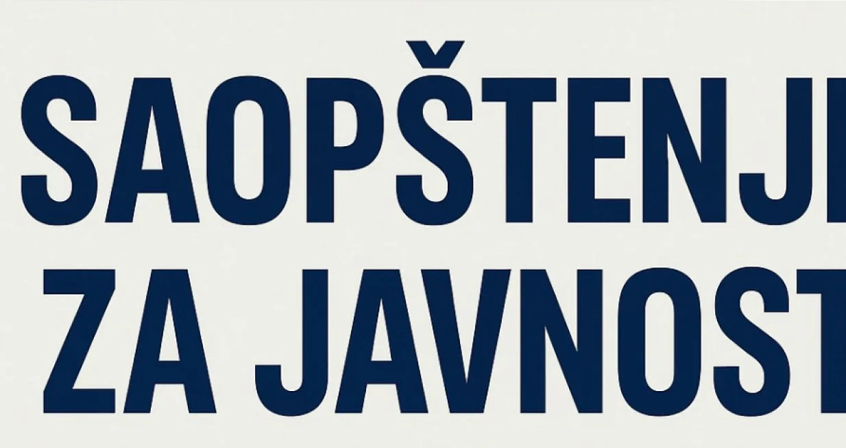 Saop&scaron;tenje za javnost 