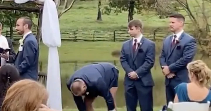 Kumu spale pantalone tokom ceremonije/Deano Gorton