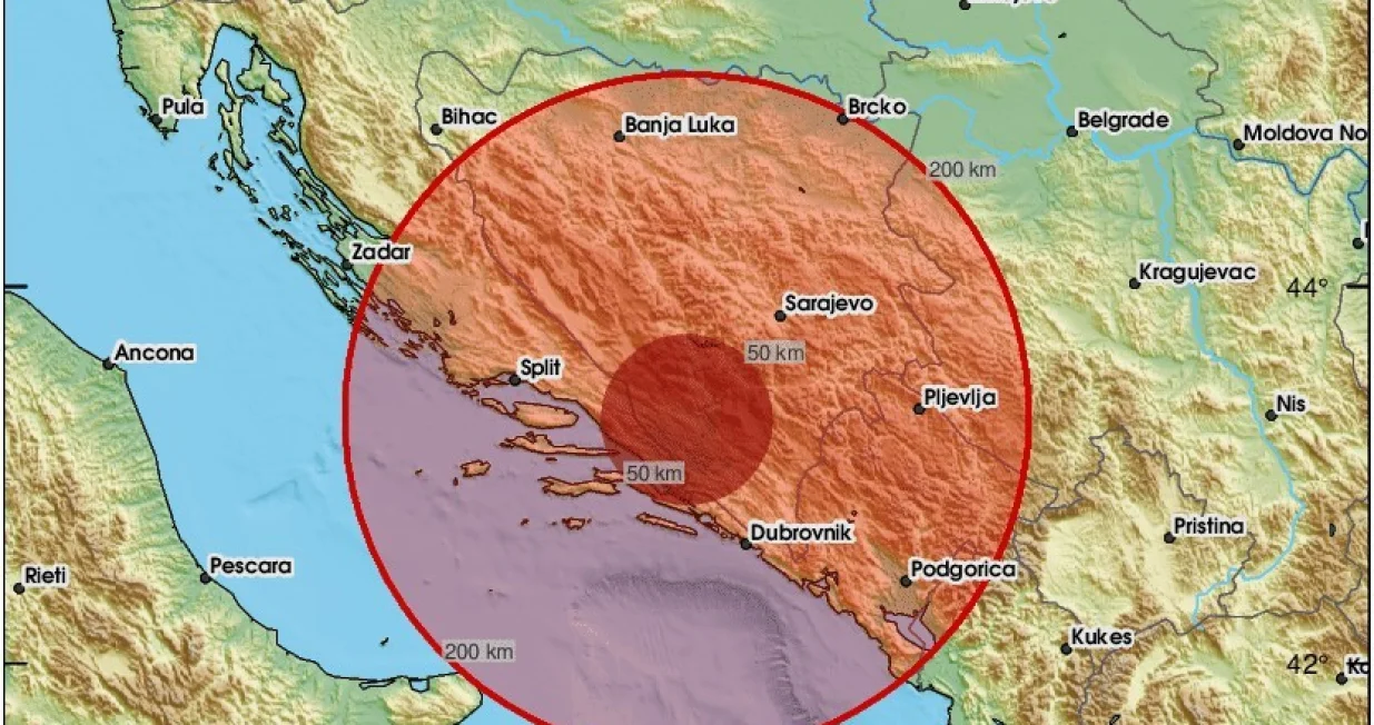 Zemljotres u BiH/Emsc