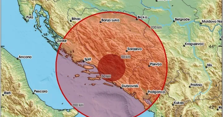Zemljotres u BiH/Emsc