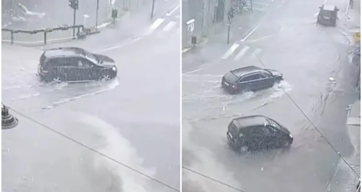 Jaka kiša u Tešnju/Printscreen/Facebook//