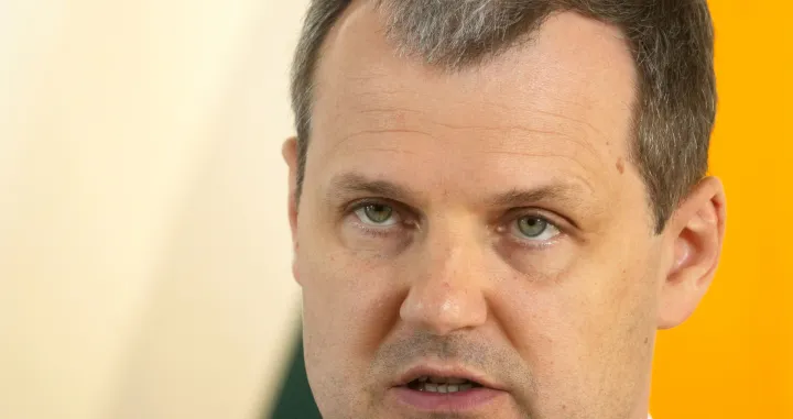 FILE PHOTO: Lithuanian Prime Minister Gintautas Paluckas speaks during press conference in Riga, Latvia May 30, 2025. REUTERS/Ints Kalnins/File Photo/Ints Kalnins