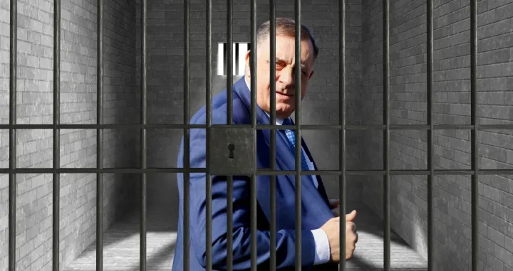 Milorad Dodik iza rešetaka/Amir Papić