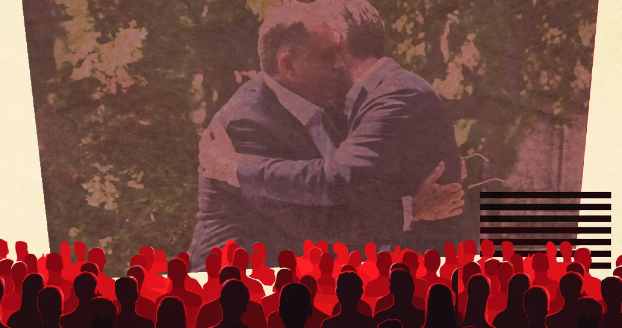 Aleksandar Vučić i Milorad Dodik, vizual za kolumnu Milana Blagojevića/Benjamin Krnić