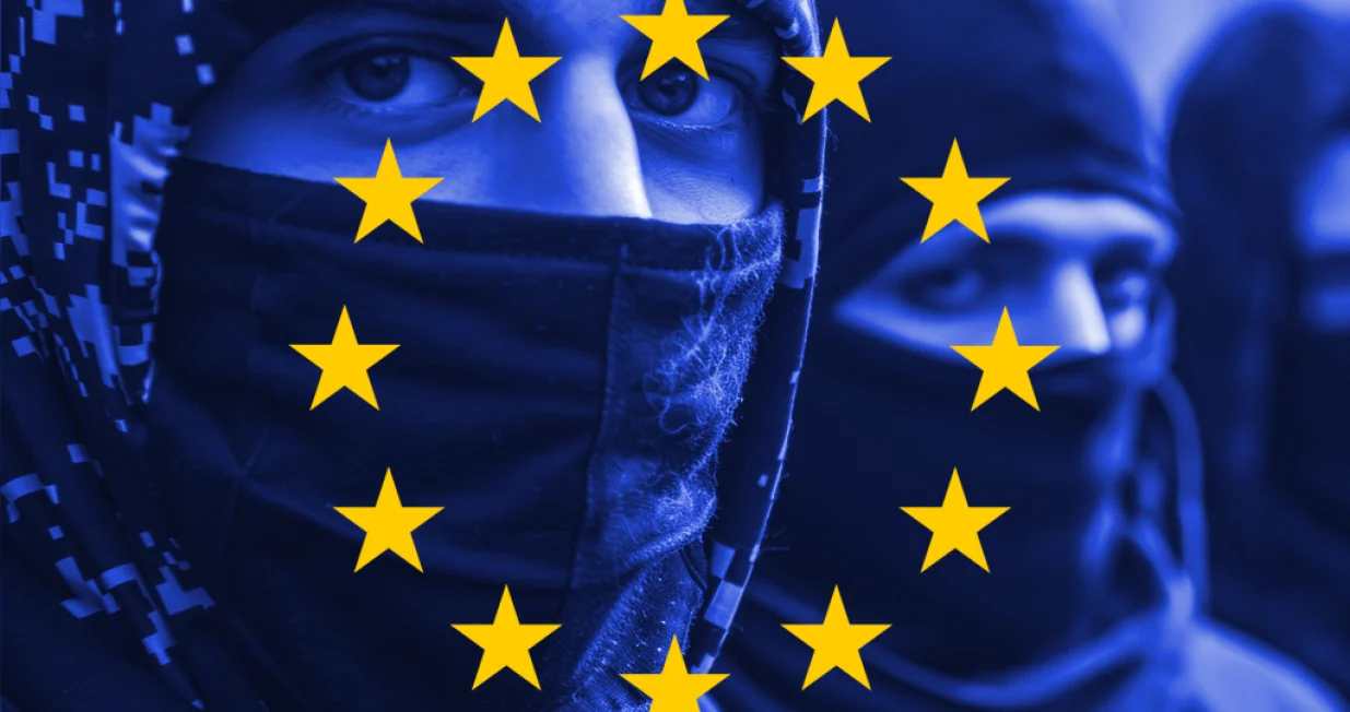 Vizual za kolumnu Boška Jakšića, EU, migranti, jačanje desnice, radikalizacija/Benjamin Krnić