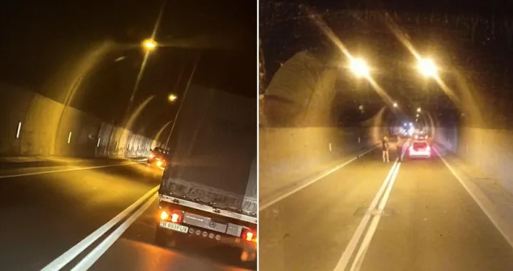 sudar u tunelu na m-17, automobil i moped Viber/Viber