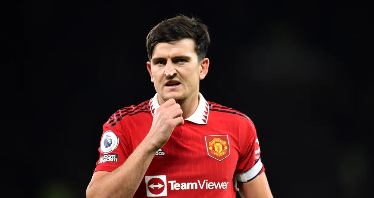 epa10379524 Harry Maguire of Manchester United during the English Premier League soccer match between Manchester United and Nottingham Forest in Manchester, Britain, 27 December 2022. EPA/Peter Powell EDITORIAL USE ONLY. No use with unauthorized audio, video, data, fixture lists, club/league logos or 'live' services. Online in-match use limited to 120 images, no video emulation. No use in betting, games or single club/league/player publications/Foto: Peter Powell