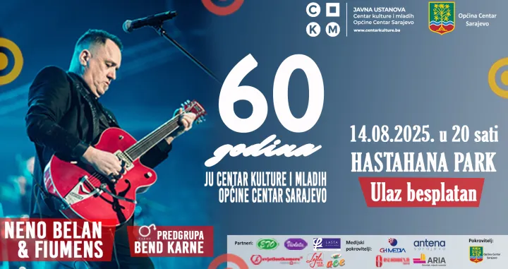 JU CKM obilježava 60 godina postojanja besplatnim koncertom Nene Belana & Fiumensa/