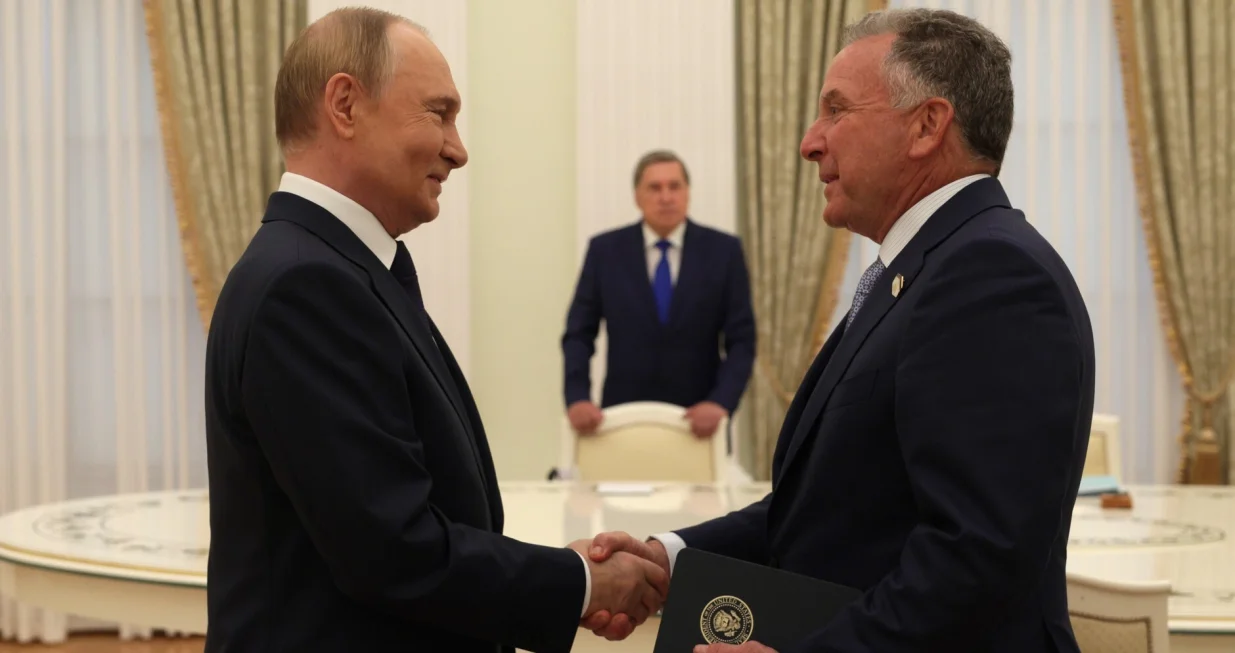 Moskva, Rusija - 6. august 2025:Predsjednik Rusije Vladimir Putin primio je u srijedu u Kremlju specijalnog izaslanika američkog predsjednika Stevea Witkoffa, samo dva dana prije isteka roka koji je Trump postavio Moskvi da postigne prekid vatre u Ukrajini ili se suoči s novim sankcijama (Kremlj - Anadolu Agency)/