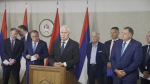 Sastanak i press Dodik trojka i Čović/Didier Torche 