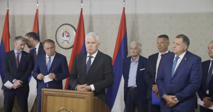 Sastanak i press Dodik trojka i Čović/Didier Torche 