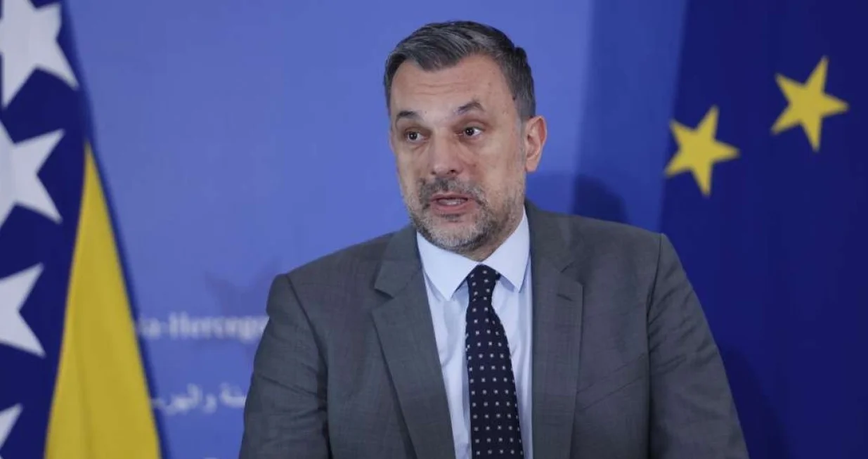 Elmedin Konaković, ministar vanjskih poslova BiH, press konferencija nakon sjednice Vijeća ministara/Fena