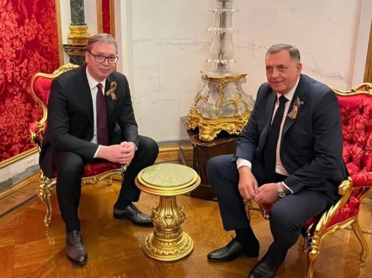 Aleksandar Vučić i Milorad Dodik, sastanak u Kremlju, Moskva/RTRS/