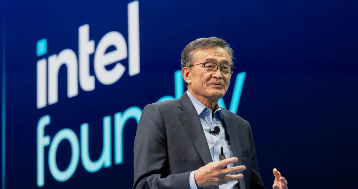 FILE PHOTO: Intel's CEO Lip-Bu Tan speaks at the company's Annual Manufacturing Technology Conference in San Jose, California, U.S. April 29, 2025. REUTERS/Laure Andrillon/File Photo/Laure Andrillon