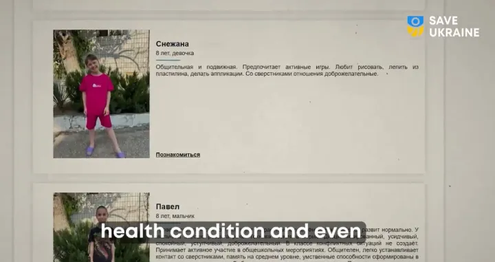 Rusija djecu otetu u Ukrajini nudi putem online kataloga?!/Screenshot