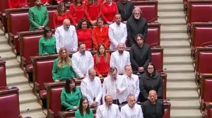 Italijanski zastupnici u parlamentu u bojama palestinske zastave/Screenshot