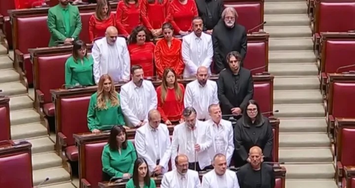 Italijanski zastupnici u parlamentu u bojama palestinske zastave/Screenshot