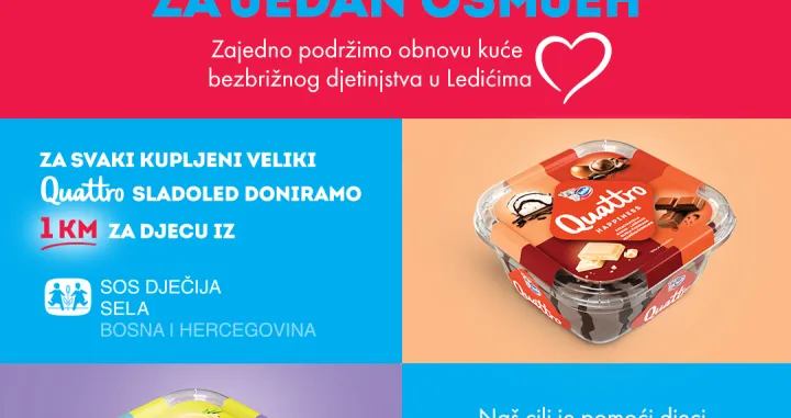 SOS Dječje selo, Ledo, sladoled/