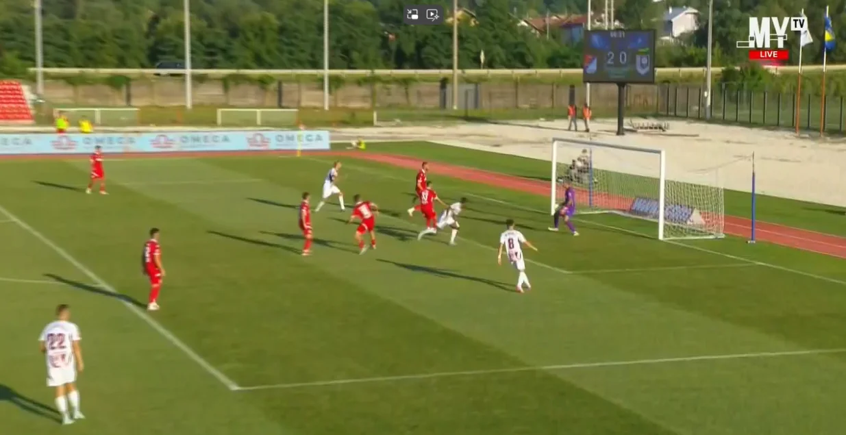 Gol Kyeremeha protiv Sloge (FOTO: Screenshot/MYTV)/Foto: 