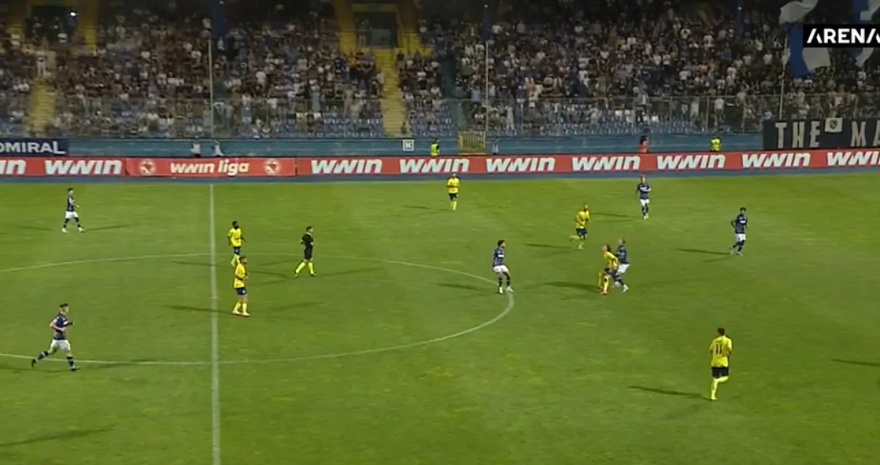 Navijači Željezničara (FOTO: Screenshot/Arenasport)/Foto: 