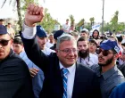 FILE PHOTO: Israeli National Security Minister Itamar Ben-Gvir walks to visit the Damascus Gate to Jerusalem's Old City, as Israelis mark Jerusalem Day, in Jerusalem May 26, 2025. REUTERS/Ammar Awad/File Photo/Ammar Awad