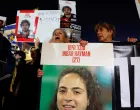 Demonstrators attend a protest demanding the release of all the hostages kidnapped during the deadly October 7, 2023, attack on Israel by Hamas, outside Israeli Prime Minister Benjamin Netanyahu's office, in Jerusalem, July 13, 2025. REUTERS/Ammar Awad/Ammar Awad