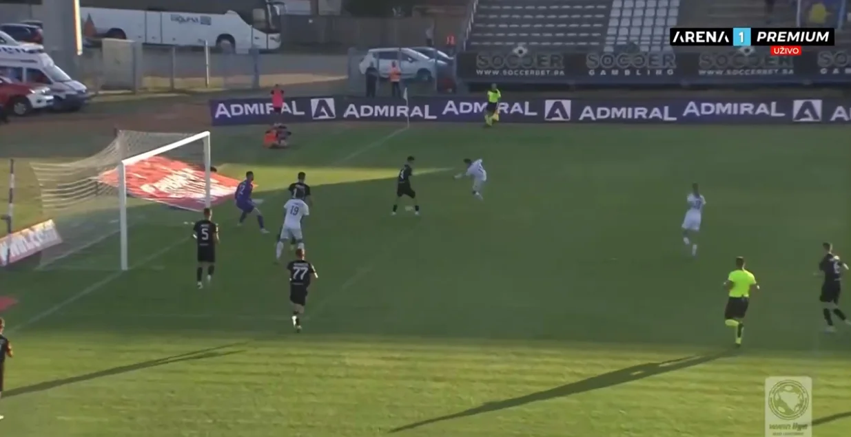 Sjajan gol Pantelića protiv Posušja (FOTO: Screenshot/Arenasport)/Foto: 