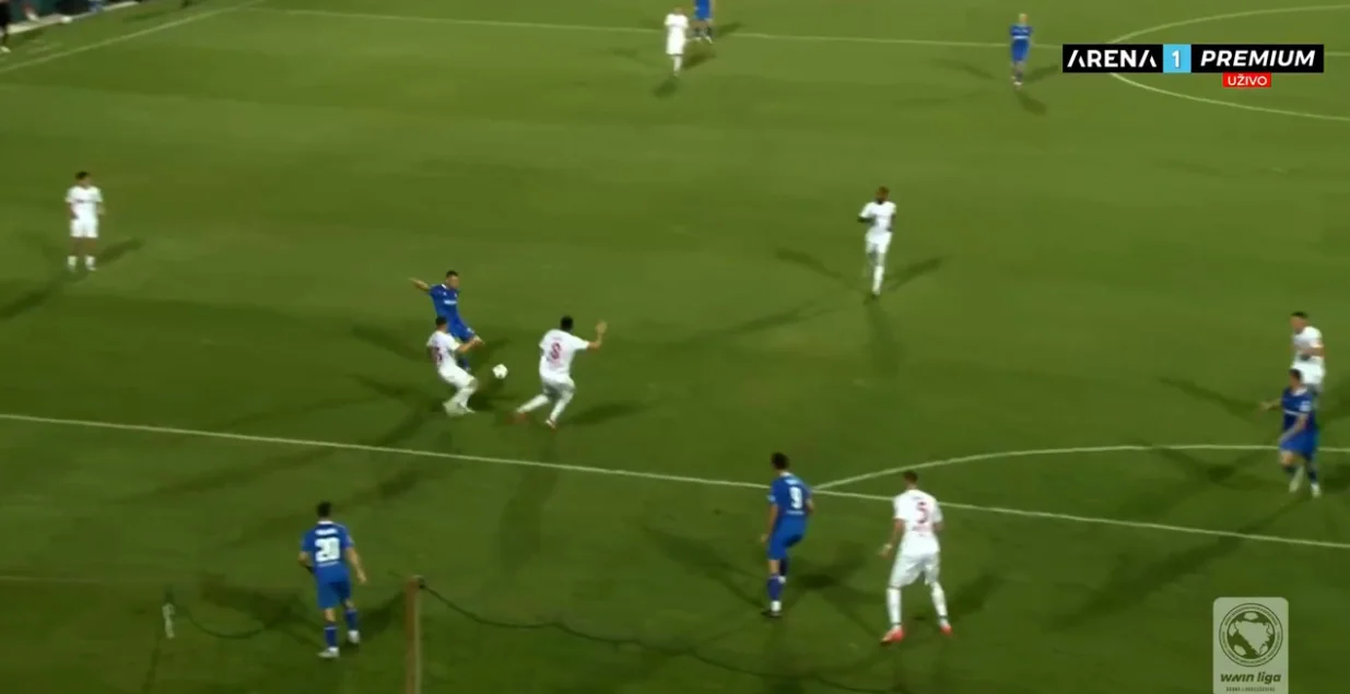 Široki Brijeg vodi protiv Veleža (FOTO: Screenshot/Arenasport)/Foto: 