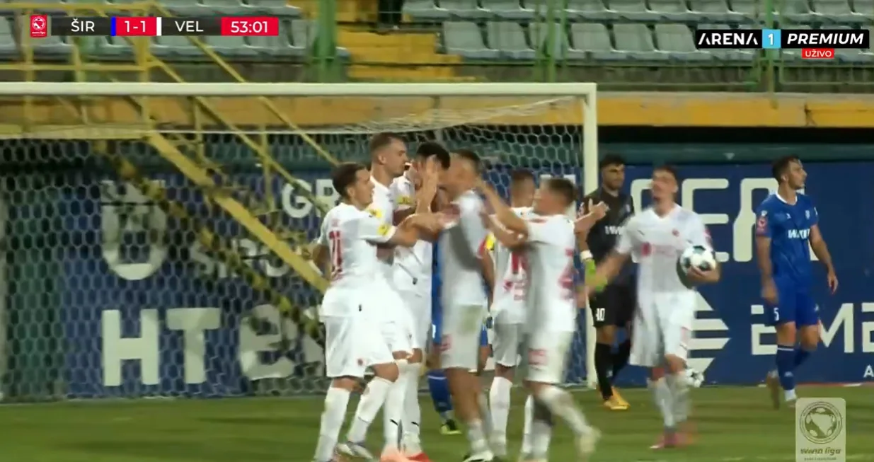 Velež izjednačio protiv Širokog Brijeg (FOTO: Screenshot/Arenasport)/Foto: 