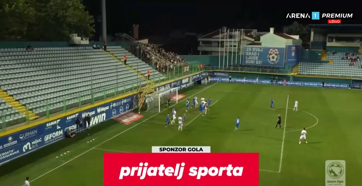 Velež izjednačio protiv Širokog Brijeg (FOTO: Screenshot/Arenasport)/Foto: 