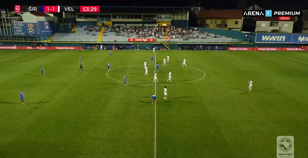 Velež izjednačio protiv Širokog Brijeg (FOTO: Screenshot/Arenasport)/Foto: 