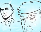 Vladimir Putin i Donald Trump, ilustracija, vizual za kolumnu/Benjamin Krnić