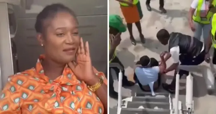 Stjuardesa, napad, avion tuča/Prtsc