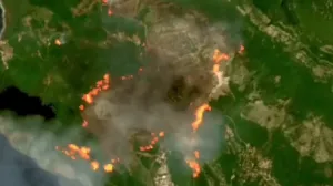 Satelitski snimci pokazuju razmjere požara u Crnoj Gori/Screenshot