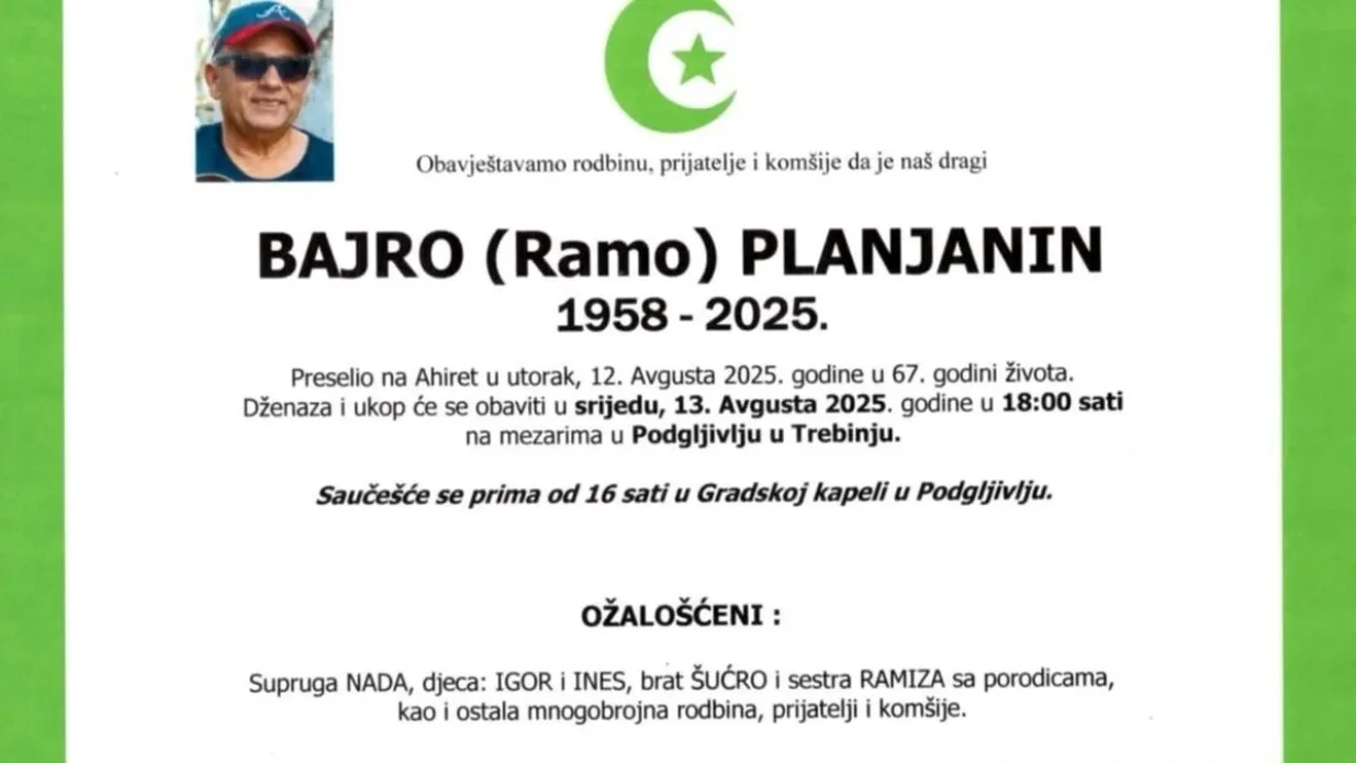 Smrtovnica, Bajro Baka Planjanin/