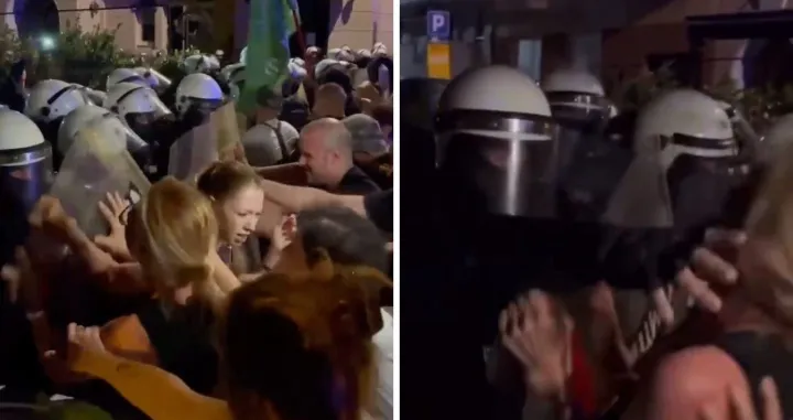 Napad policije na građane Srbije/