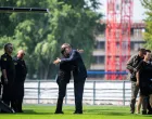 German Chancellor Friedrich Merz welcomes Ukrainian President Volodymyr Zelenskiy upon his arrival in the garden of the chancellery in Berlin to join a video conference of European leaders with the US President on the Ukraine war ahead of the summit between the US and Russian leaders, on August 13, 2025. European leaders will hold online talks with US President Donald Trump, hoping to convince him to respect Ukraine's interests when he discusses the war with Putin in Alaska on Friday. JOHN MACDOUGALL/Pool via REUTERS/John Macdougall
