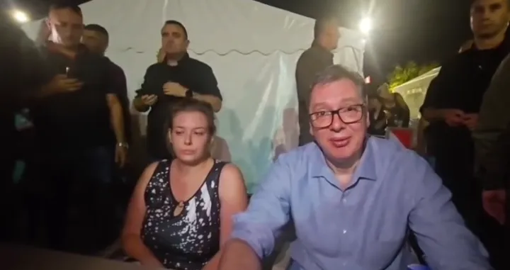 aleksandar vučić, protesti, srbija, sns/Screenshot