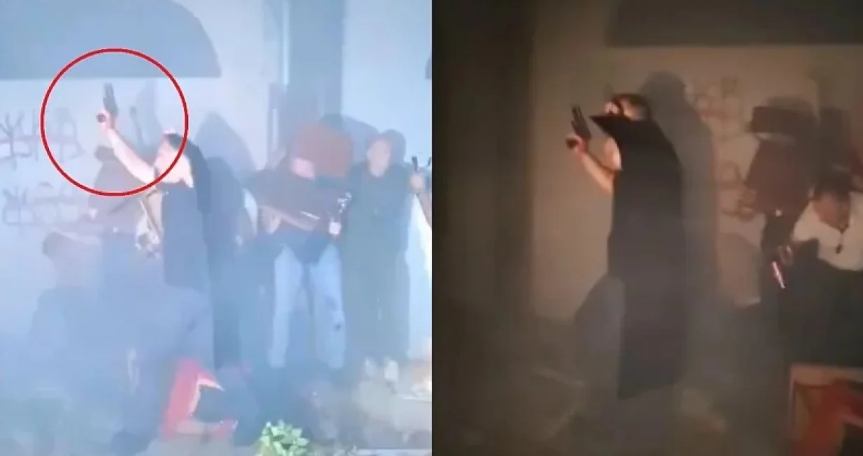 Pištolj u Novom Sadu, studentski protesti, prostorije SNS-a/Prtsc